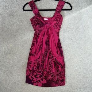90s Y2K Pink Taboo Polyester Dress. Size Small.